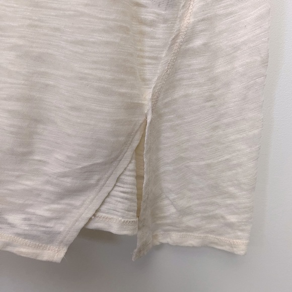 FP WE THE FREE Maddie Burnout Short Sleeve Slouchy Relaxed Fit Tee Cream Beachy - Picture 10 of 13